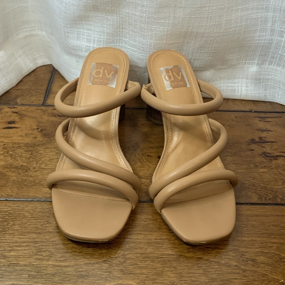 Dolce Vita Myla Heel- Strappy nude heels for women (Size 5.5)